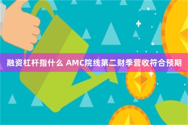 融资杠杆指什么 AMC院线第二财季营收符合预期