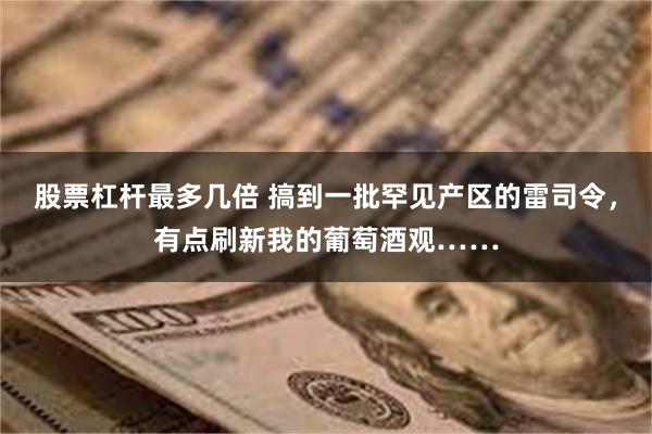 股票杠杆最多几倍 搞到一批罕见产区的雷司令，有点刷新我的葡萄酒观……