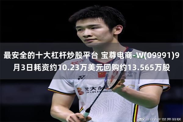 最安全的十大杠杆炒股平台 宝尊电商-W(09991)9月3日耗资约10.23万美元回购约13.565万股