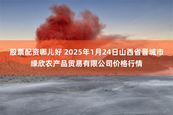 股票配资哪儿好 2025年1月24日山西省晋城市绿欣农产品贸易有限公司价格行情