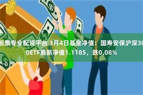 股票专业配资平台 3月4日基金净值：国寿安保沪深300ETF最新净值1.1185，跌0.08%